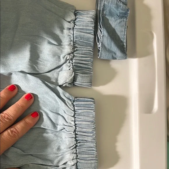 Indigo Rising Chambray Denim Joggers - Picture 6 of 13